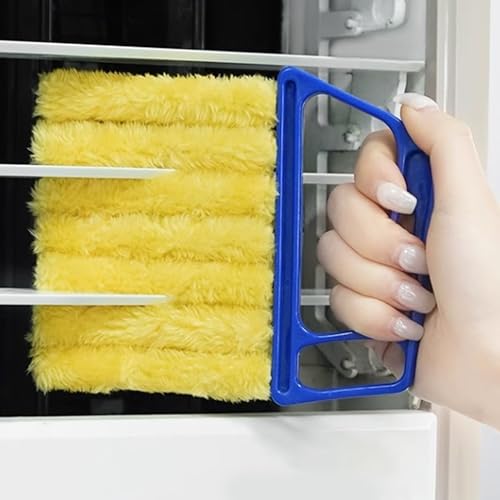Blue Window Blind Cleaner Duster Tool – Handheld Brush for Venetian Blinds, Air Vents, and Window Tracks - color: Blue