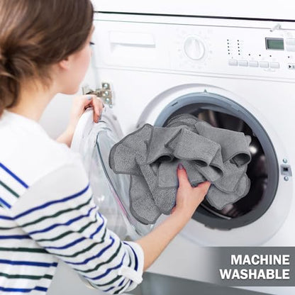Tanlade Cleaning Cloth Dry Erase Cloth Cleaning Rags Reasonable Kitchen Towels Microfiber Towels Cars Wash(6 x 6 Inch,Gray,30 Pcs) - color: Gray, size: 6 x 6 Inch