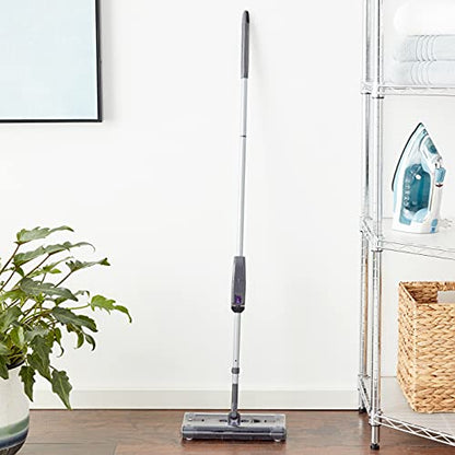 Swivel Sweeper - Cordless Electric Floor and Carpet Sweeper with Rotating Brush for Efficient Cleaning, Quad Brush Technology- Purple