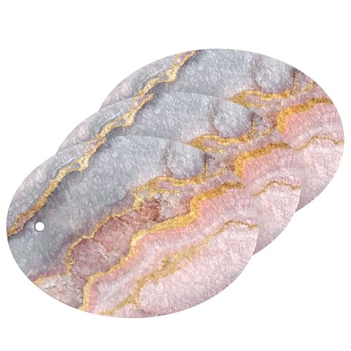 YETTASBIN Marble 3PCS Wood Pulp Scrub Sponges, Reusable Absorbent Household Cleaning Sponge Non-Scratch Kitchen Dish Sponges, Multi-Surface Safe Scrubber for Nonstick Pans, Pots