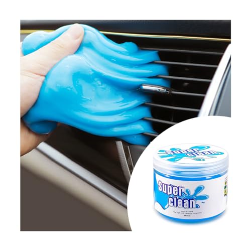 Cleaning Gel for Car, Universal Vehicle Interior Detailing Cleaning Putty Gel, Detail Cleaner Tools for Keyboard Vent PC Laptop Camera, Automotive Duster Remover Cleaner Accessories (Blue) - color: Blue