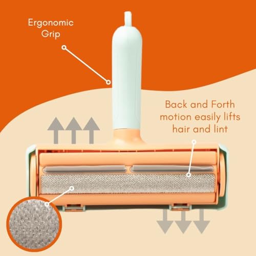 Pet Hair and Lint Remover Roller Bundle for Home, Auto, Travel - Reusable Fur Removal Tool for Clothing, Furniture, Bedding, & Cars | Self-Cleaning and Washable