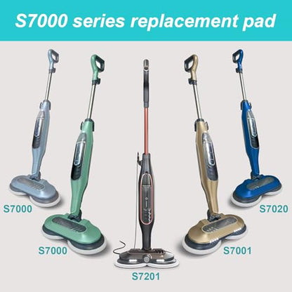 AIR U+ 8 Pack Replacement Steam Mop Pads for Shark S8201 S8001 S7001 S7201 S7000AMZ S7000 S7005 S7020 S7001C Steam Mop, Steam & Scrub All-in-One Scrubbing and Sanitizing, Dirt Grip Scrub Washable Pad - color: White 8 Pack