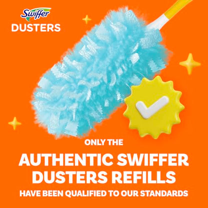 Swiffer Dusters Refill for Cleaning, Made by SWIFFER, Feather & Microfiber Duster Disposable Alternative, for Dusting Furniture, Blinds, Ceiling Fans, Walls, Helps Remove Allergens, Unscented, 18ct - size: 18 Count (Pack of 1), style: Unscented