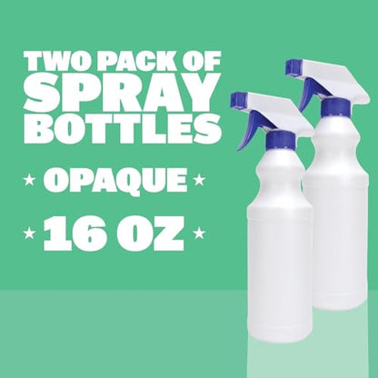 Spray Bottles (2 Pack, 16 Oz), Refillable Heavy Duty Spraying Bottle for Cleaning Solutions, Hair Spray, Gardening, Pets, Adjustable Nozzle Setting, Mist Water