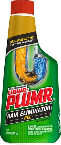 Liquid-Plumr Pro-Strength Hair Eliminator Gel Clog Remover, Hair Clog Remover and Drain Opener, Safe for All Septic Systems and Pipes, 16 fl. oz. Bottle (Pack of 2) - size: 16 Fl Oz (Pack of 2)