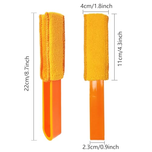 4 Pack Blinds Duster, Duster Brush with 8 Microfiber Sleeves, Dust Remove Tools for Venetian Blind, Air Conditioner Vents, Fans, Car Vents