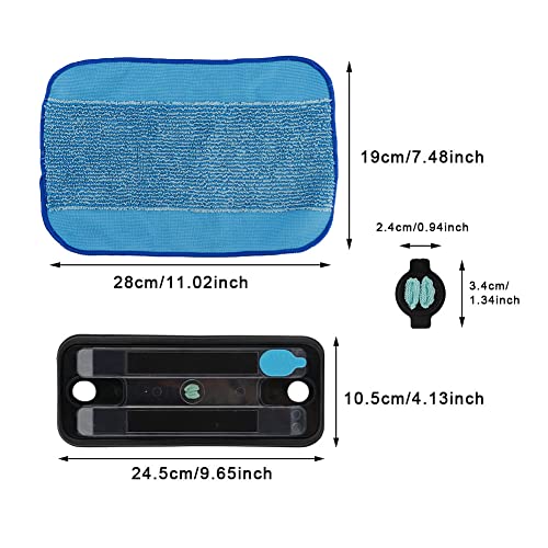 JIANWEI 11pcs Reservoir Pad Set, Mop Pads Compatible for iRobo-t Braava 380 380t 320 Mint 4200 5200 Vacuum Cleaner, Washable Microfiber Replacement Cleaning Pad(as Shown)
