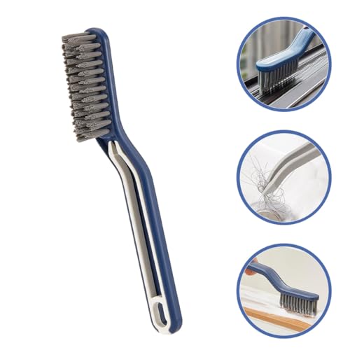 Healifty 2pcs Crevice Cleaning Brush Set Hard Bristle Gap Scrub Brush for Small Spaces Floor and Bathroom Grout Cleaning with Long Handle for Household Use