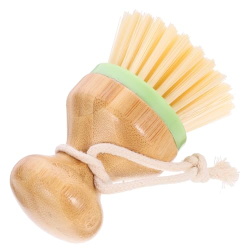 Ipetboom Dish Scrub Brush with Handle Palm Brush Dish Scrubber for Stubborn Stains Vegetable and Pot Cleaning for Home Use