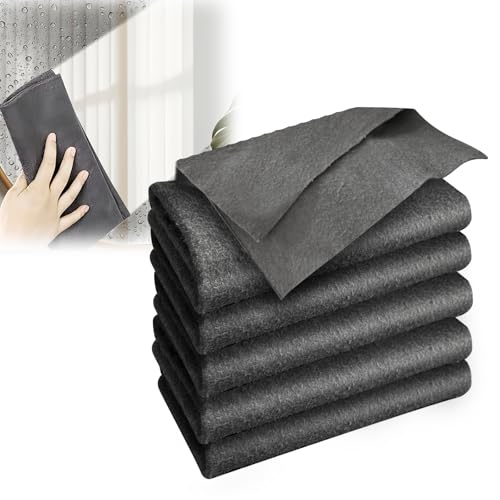 Thickened Magic Cleaning Cloth, Reusable Magic Cleaning Cloths for Glass, Streak Free Microfiber Magic Cleaning Cloth Reusable Rags for Kitchen, Windows, Mirrors, Cars (5)