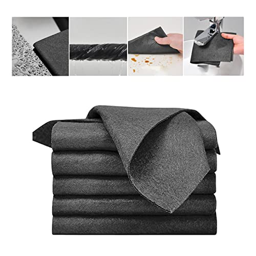 5PC Thickened Magic Cleaning Cloth, Reusable Microfiber Cleaning Rags for TV, Cars, Windows, Lint Free, Odorless, Machine Washable - color: 5pc