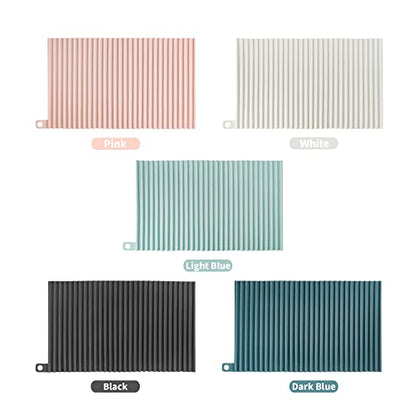 5pack Dish Drying Mat for Kitchen Counter, Extra Small Eco-Friendly Silicone Drying Mat, Easy Clean Heat Resistant Dish Mat, 6 inches x 12 inches, Mix Color