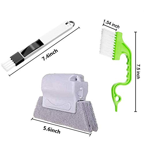 BAIHUI Hand-held Groove Gap Cleaning Tools, Window Door Sliding Track Cleaning Brush, for Cleaning Quickly Clean All Corners and Gap ,6 Pieces