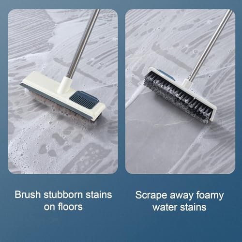 Floor Brush, 2 in 1 Floor Scrub Brush, Scrub Brush with Long Handle,Grout Brush with Long Handle, Scrub Brushes for Cleaning, Deck Scrub Brush,Cleaning Brush for Cleaning Bathroom Patio Kitchen Wall