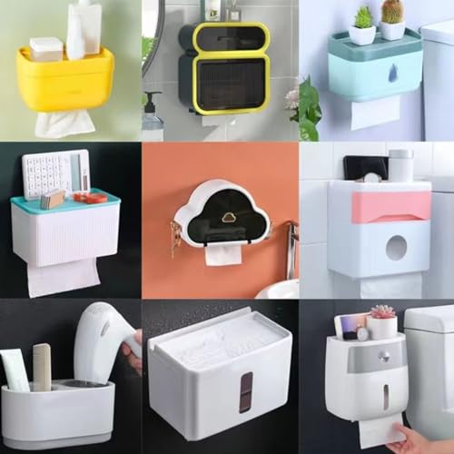 6 PCS Adhesive Toothbrush Holders Wall Mounted Sticky Pads, Rectangular Shower Caddy Adhesive Replacement ,Strongly Waterproof Traceless Adhesive Hooks, No Drilling for 3.7 to 3.9 In Hanging Mouths