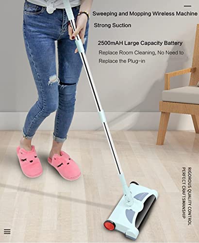 Cordless Wet Dry Vacuum Cleaner and Mop, Mop and Vacuum Cleaner in One, 60 min-Running, Home Powerful Handheld Sweeper Vacuum Cleaner Rechargeable Floor Cleaner for Hardwood Floor Carpet Pet Hairs