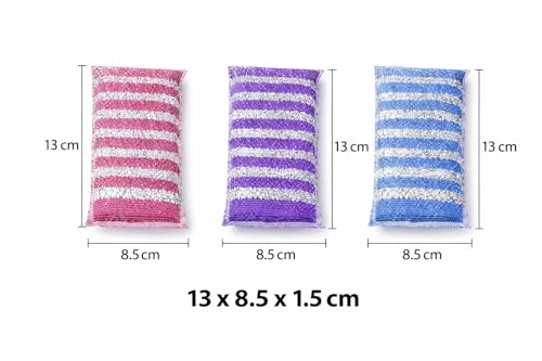 30 PCS Kitchen Cleaning Sponge Set, Heavy Duty Non Scratch Scrubber Pack with Sponges, Steel Wool Scrubbers & Scouring Pads for Dishes, Pots, Pans & Multi Surface Cleaning.