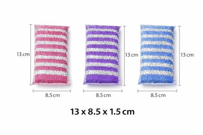 30 PCS Kitchen Cleaning Sponge Set, Heavy Duty Non Scratch Scrubber Pack with Sponges, Steel Wool Scrubbers & Scouring Pads for Dishes, Pots, Pans & Multi Surface Cleaning.