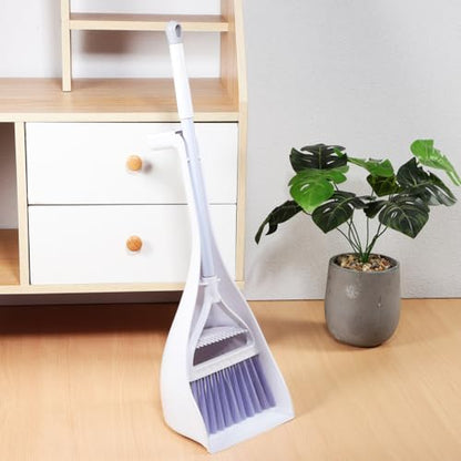 MAGICLULU Mini Broom and Dustpan Set with Toothed Dustpan Compact Handheld Sweeper for Kitchen Car Desktop Small Spaces Cleaning