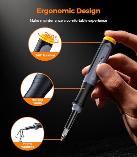 [Updated] Wesdut 52 in 1 Precision Screwdriver Set, [Super Durable] S2 Alloy Magnetic Screwdriver Repair Kit, Portable Mini Electronics Repair Tool for Phone Laptop PC Xbox Switch Watch Eyeglasses - style: 52in1-orange