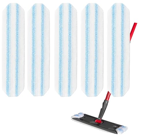 5-Pack Replacement Mop Pads for O-Cedar H2prO/ Vileda H2prO Flat Mop System | Washable Reusable Microfiber Pads - size: 5 pack pads