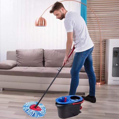 2 Pack Mop Replace Heads Compatible for OCeda, Spin Mop Refill Head Replacement for RinseClean 2-Tank System - Fluffy Microfiber, Machine Washable and Easy to Replace - size: 2 Count (Pack of 1)