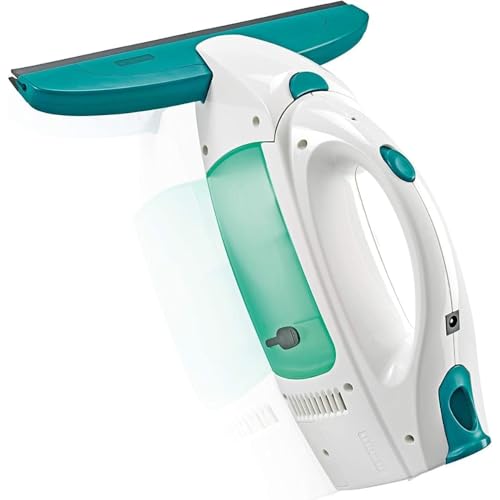 Leifheit Dry & Clean Window Vacuum Cleaner Kit, Up to 35 Mins Power, Battery-Powered Electric Cleaner