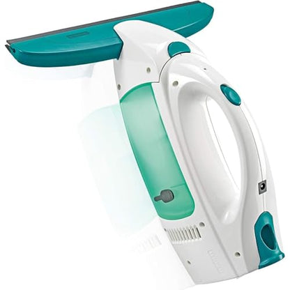 Leifheit Dry & Clean Window Vacuum Cleaner Kit, Up to 35 Mins Power, Battery-Powered Electric Cleaner