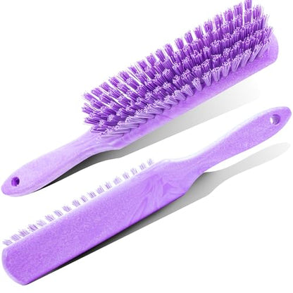 SPARTA 8 Inch Soft Counter Brush with Polyester Bristles and 5 Inch Handle, Color Coded Handheld Broom for Tables Countertops and Foodservice Surfaces, 13 Inch Overall Length, Purple - color: Purple
