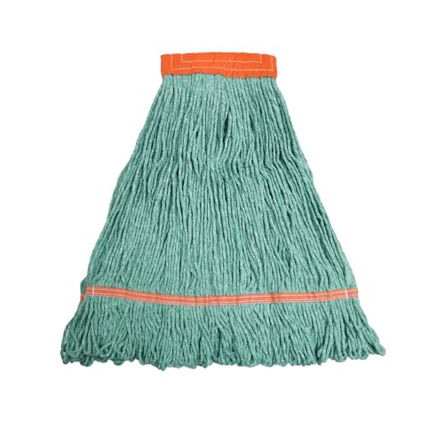 Nine Forty 2-Pack Industrial and Commercial-Grade Looped End Wet Mop Head Refill - Heavy Duty 20 Inch 4-Ply Premium Synthetic Yarn - for Optimal Absorption and Durability - Green (2 Pack, Large) - color: Green (Pack of 2)