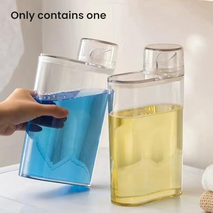 Transparent Laundry Detergent Dispenser Bottle Sealed Tank for Detergent Powder Laundry Room