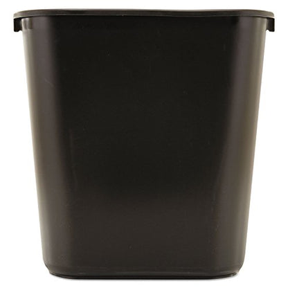 Rubbermaid Commercial Products Deskside Wastebasket/Trash Can, 3.25-Gallon/13-Quart, Black, Small, for Bedroom/Bathroom/Office, Fits Under Desk/Sink/Cabinet - color: Black, size: 3.25 Gallons
