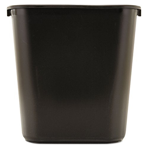 Rubbermaid Commercial Products Deskside Wastebasket/Trash Can, 3.25-Gallon/13-Quart, Black, Small, for Bedroom/Bathroom/Office, Fits Under Desk/Sink/Cabinet - color: Black, size: 3.25 Gallons