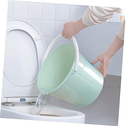 Cabilock 1pcs Water Storage Bucket Sturdy Utility Pail Handle for Home Cleaning Fishing and Outdoor Use Material Convenient and Practical Design - color: Green