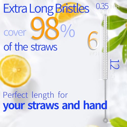 15.7" Bottle Brush Set - 4 Pack Water Bottle and Straw Cleaner Brush with Long Handle for Hydro Flasks, Sports Bottles, Tumblers, Glassware, Narrow Neck Containers - size: 4 Pack