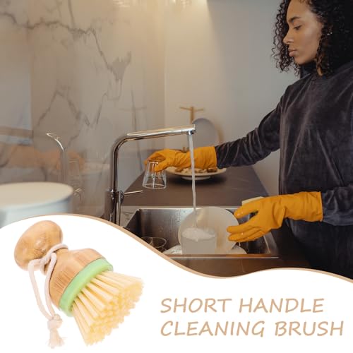 Hemobllo Dish Scrub Brush Palm Brush for Kitchen Cleaning for Dishes Pots Vegetables Stubborn Stain Removal Green