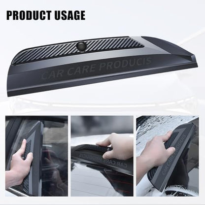 Car Window Squeegee, Silicone Vehicle Glass Water Cleaning Wiper Blade for Drying, Professional Automotive Mirror Scraper Cleaner Accessories, Universal for SUV, Sedan, Truck