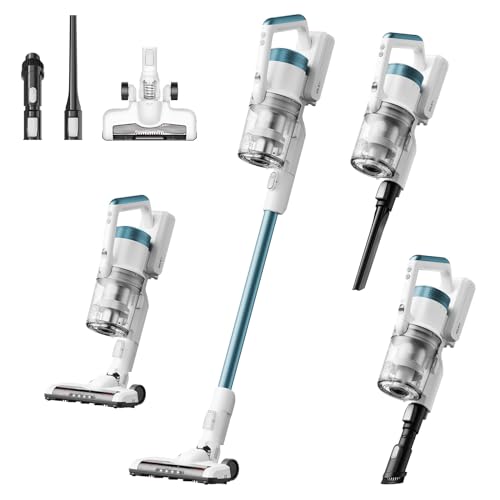Eureka RapidClean Pro NEC280TL Cordless Stick Vacuum Cleaner – Lightweight 5.3 lbs, 40-Min Runtime, LED Headlights, 3 Power Modes, Ideal for Pet Hair, Hard Floors & Carpets - color: Blue, size: NEC280TL