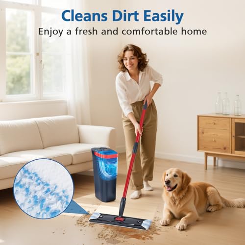 6 Pack H2prO Mop Pads Compatible with O Ceda H2PrO Flat Mop System, 100% Microfiber Mop Head Replacements, Washable and Reusable for H2prO Mop Refills, White - color: 6 Pack-white