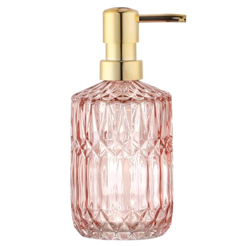 YunNasi Soap Dispenser with Pump, Refillable Liquid Hand Soap Dish Soap Dispensers for Bathroom Counter, Kitchen Sink (Pink) - color: Pink