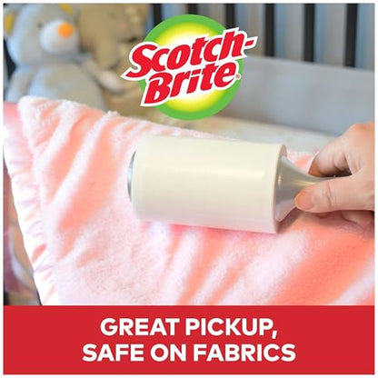 Scotch-Brite Lint Roller Refill, Works Great On Pet Hair, 60 Sheets ( Pack Of 6 ) ( Packaging May Vary )