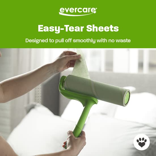 Evercare Ultra Sticky Pet Mega Lint Roller Value Pack, Manual Clothes & Furniture Cleaner with Handle and 2 Refills, 50 Sheets Each - size: Roller w/ 2 Refills (125 Sheet Count), style: Pet Mega Lint Roller + 2 Refills