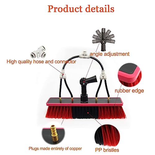 Professional 3m Extendable Window Cleaning Pole Kit with 35cm Brush Head Ideal for High Windows Complete Window Cleaning Equipment - color: 35cm Gold 1, size: 3m/9.8FT