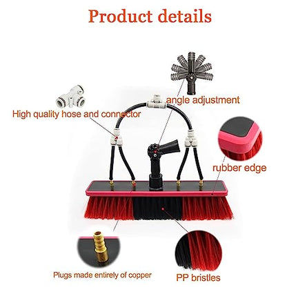 Professional 11m Extendable Window Cleaning Pole with 35cm Brush Head Complete Kit for High Windows - color: 35cm Gold 1, size: 11m/36FT