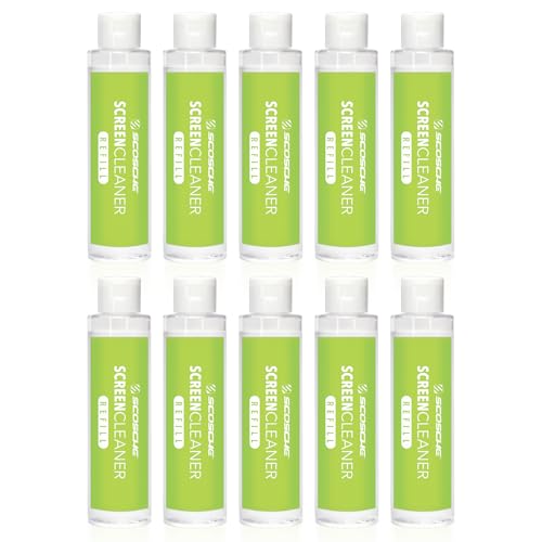 Scosche SCOCLNR Refill Bottles for Streak-Free Electronic Screen Cleaner Spray and Wipe Cleaning Kit for TV, Computer, Phone, iPhone, iPad, Laptop, MacBook, Car Touchscreen, 10 Pack of Refills - color: Clear, size: 10 Pack, style: 80mL Refill Bottle Only