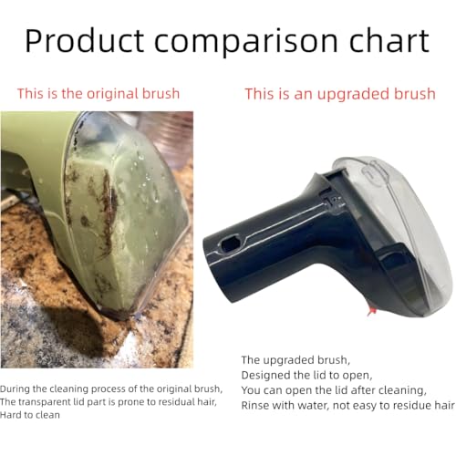 Upgraded 5.3in 1400B Little Green Machine Multi-Purpose Tools Stair Brush Replacement Parts Compatible for 4075 3194 3353 2458 3588F 1986 1425 2513E 3624 Tough Stain Brush Tool Attachments(Black 1+2) - color: Upgrade (Black 1+3)