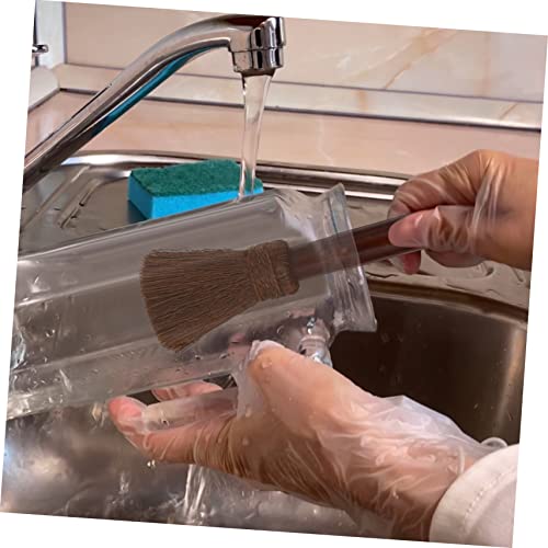 1pc Palm Brush for Efficient Kitchen Cleaning Light Brown Scrub Brush for Dishes Pots Pans and More for Non-Stick Cookware and Versatile Use Kitchen Bathroom and Laundry