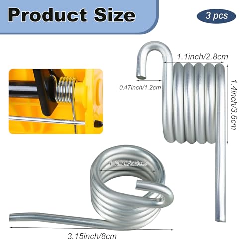 Comercial Mop Bucket Spring Replacement 3 Count Side-Press Wringer Torsion Springs Large 8 Loop Torsion Spring