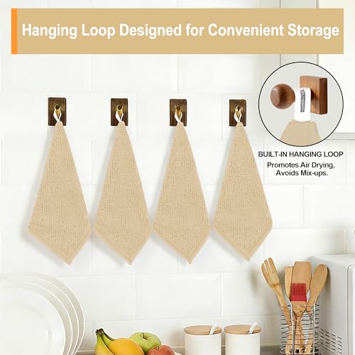 Microfiber Cleaning Cloth, 12 Pack Biege Cleaning Rags,12" X 11" Lint Free Dish Towels Wash Cloths, Reusable Microfiber Towels for Home and Kitchen Bathroom Apartment Cleaning Supplies - color: Beige, size: 12 Pack